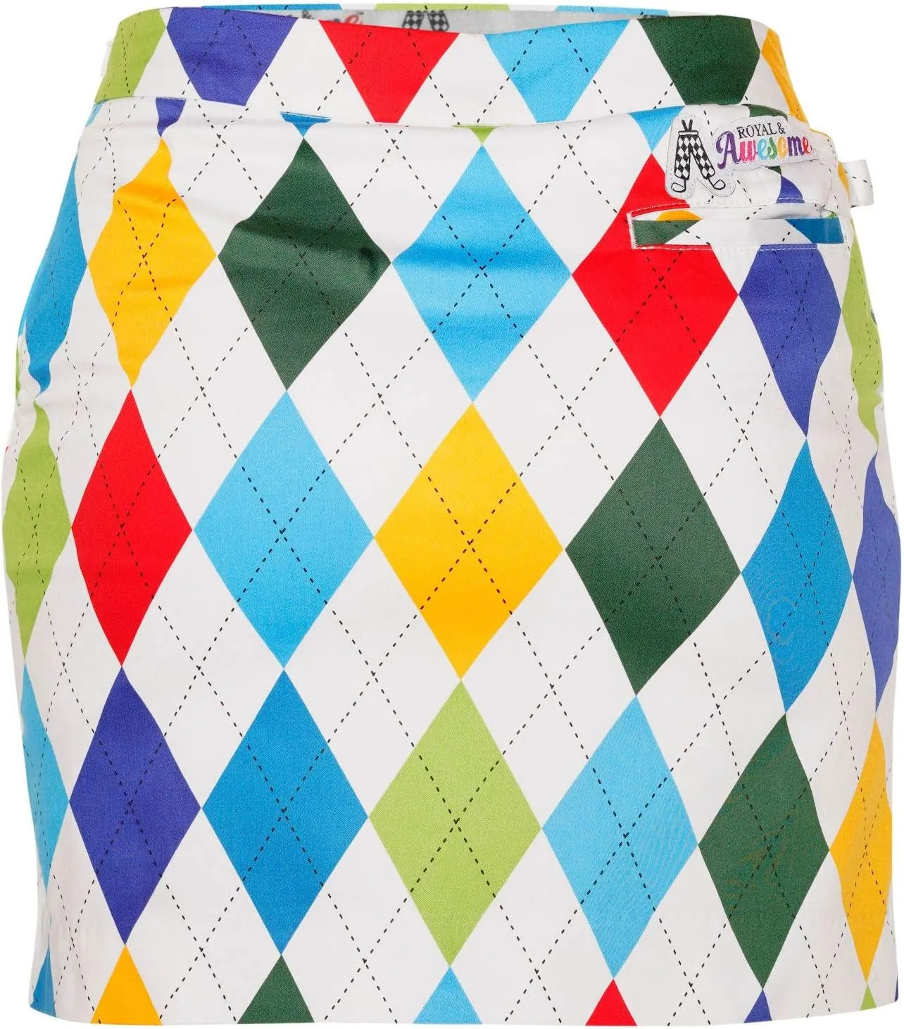 Royal & Awesome Women's Golf Skort with Pockets, Skirts for Ladies, Colorful Design