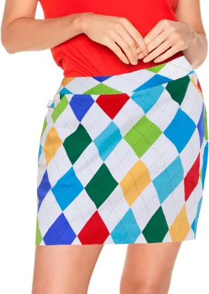Royal & Awesome Women's Golf Skort with Pockets, Skirts for Ladies, Colorful Design