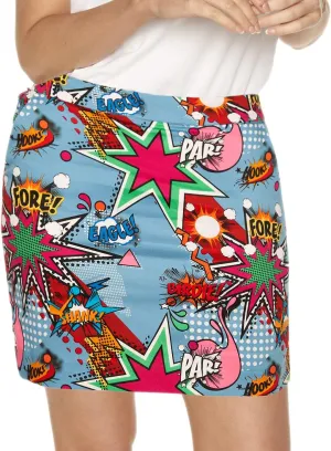Royal & Awesome Women's Golf Skort with Pockets, Skirts for Ladies, Colorful Design
