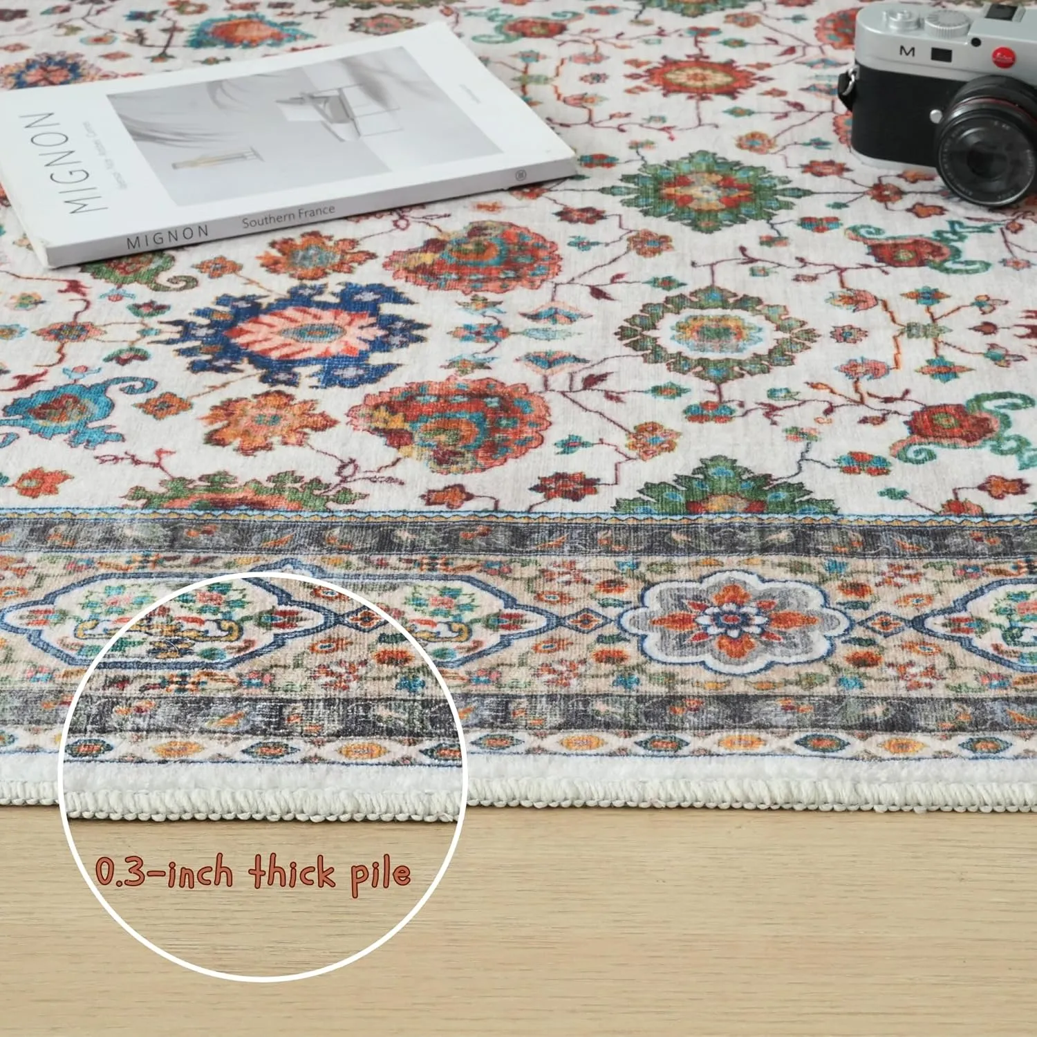 Runner Rug for Hallways Kitchen Rug Non Slip 2'6''x8' Washable Rugs with Rubber Backing Soft Carpet for Hallways, Kitchen, Laundry, Bedroom, Bathroom (Colorful)
