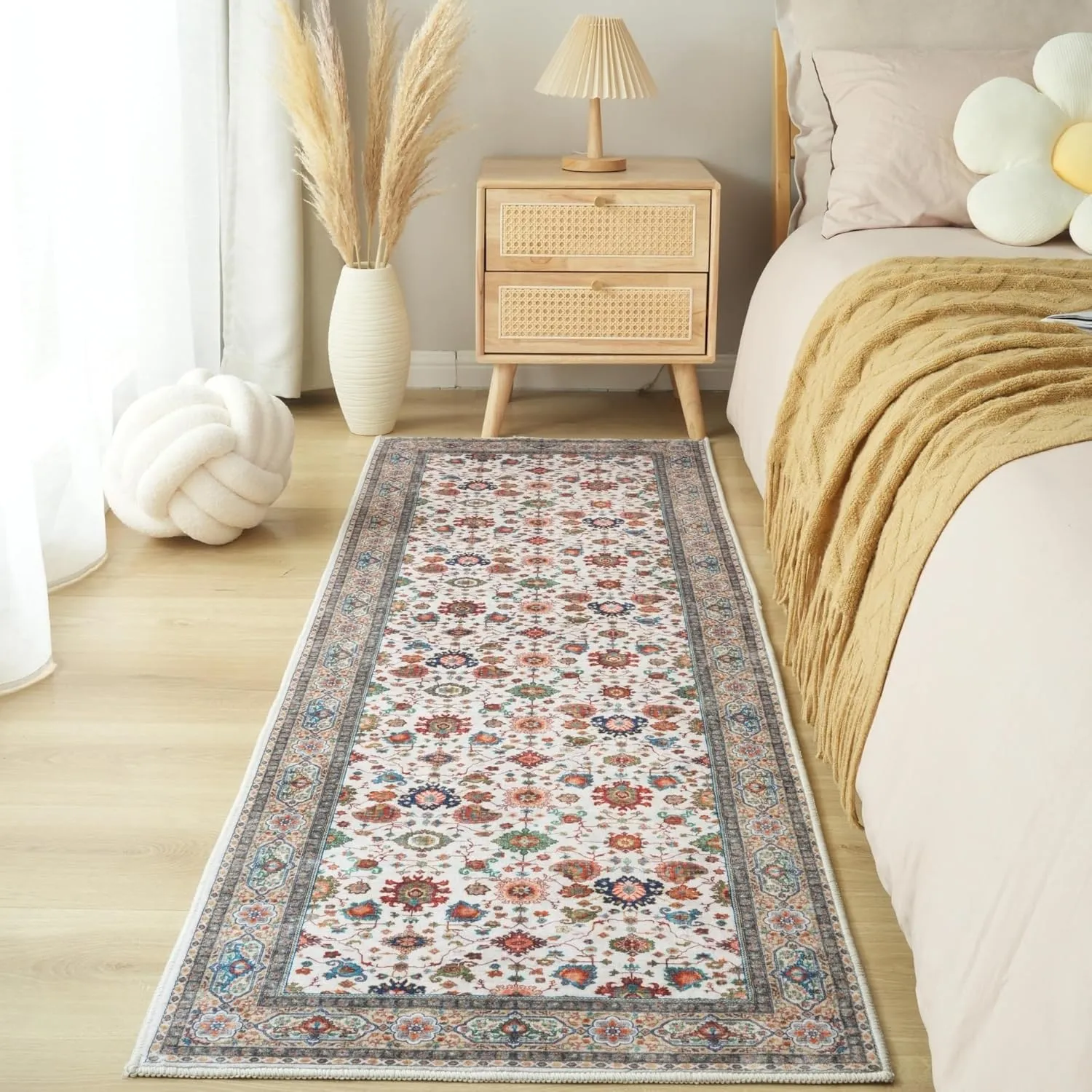 Runner Rug for Hallways Kitchen Rug Non Slip 2'6''x8' Washable Rugs with Rubber Backing Soft Carpet for Hallways, Kitchen, Laundry, Bedroom, Bathroom (Colorful)