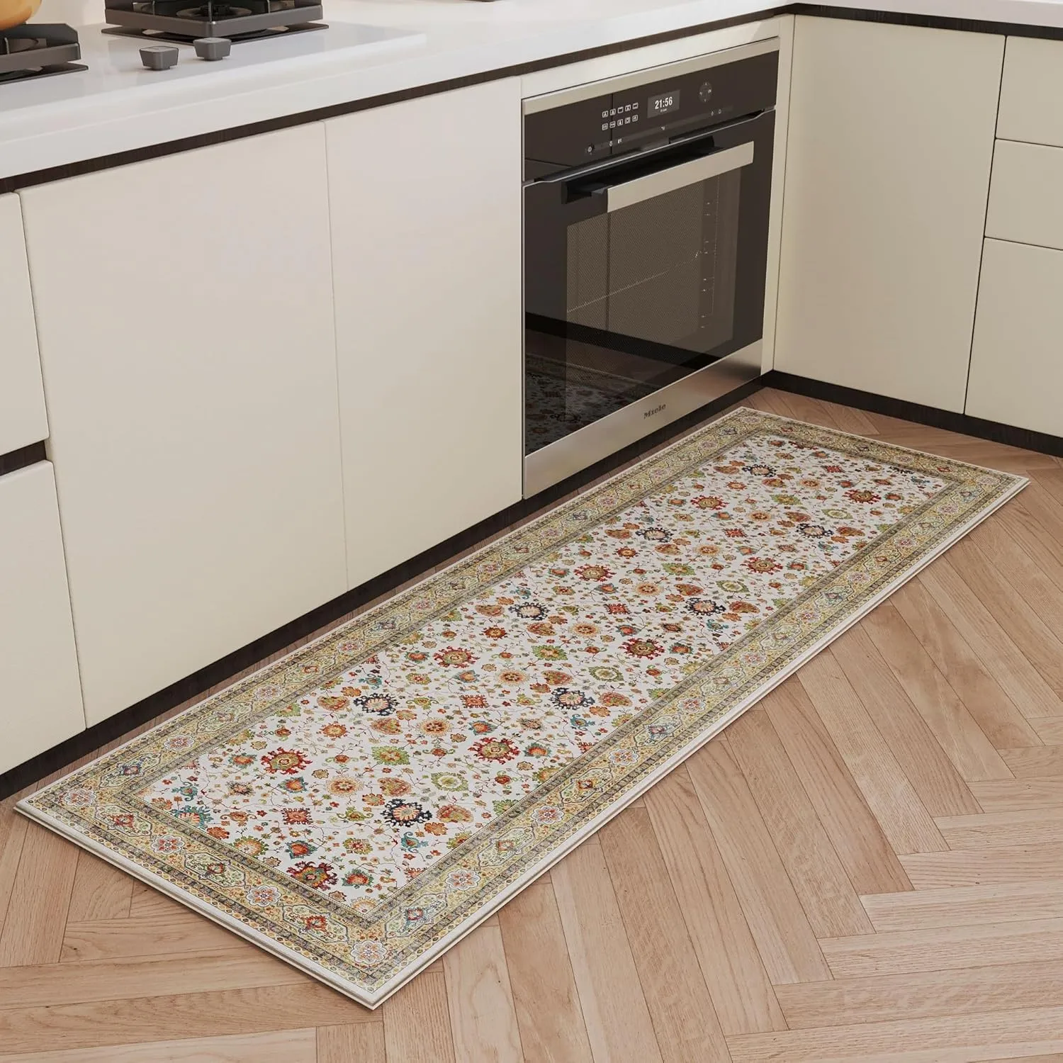 Runner Rug for Hallways Kitchen Rug Non Slip 2'6''x8' Washable Rugs with Rubber Backing Soft Carpet for Hallways, Kitchen, Laundry, Bedroom, Bathroom (Colorful)