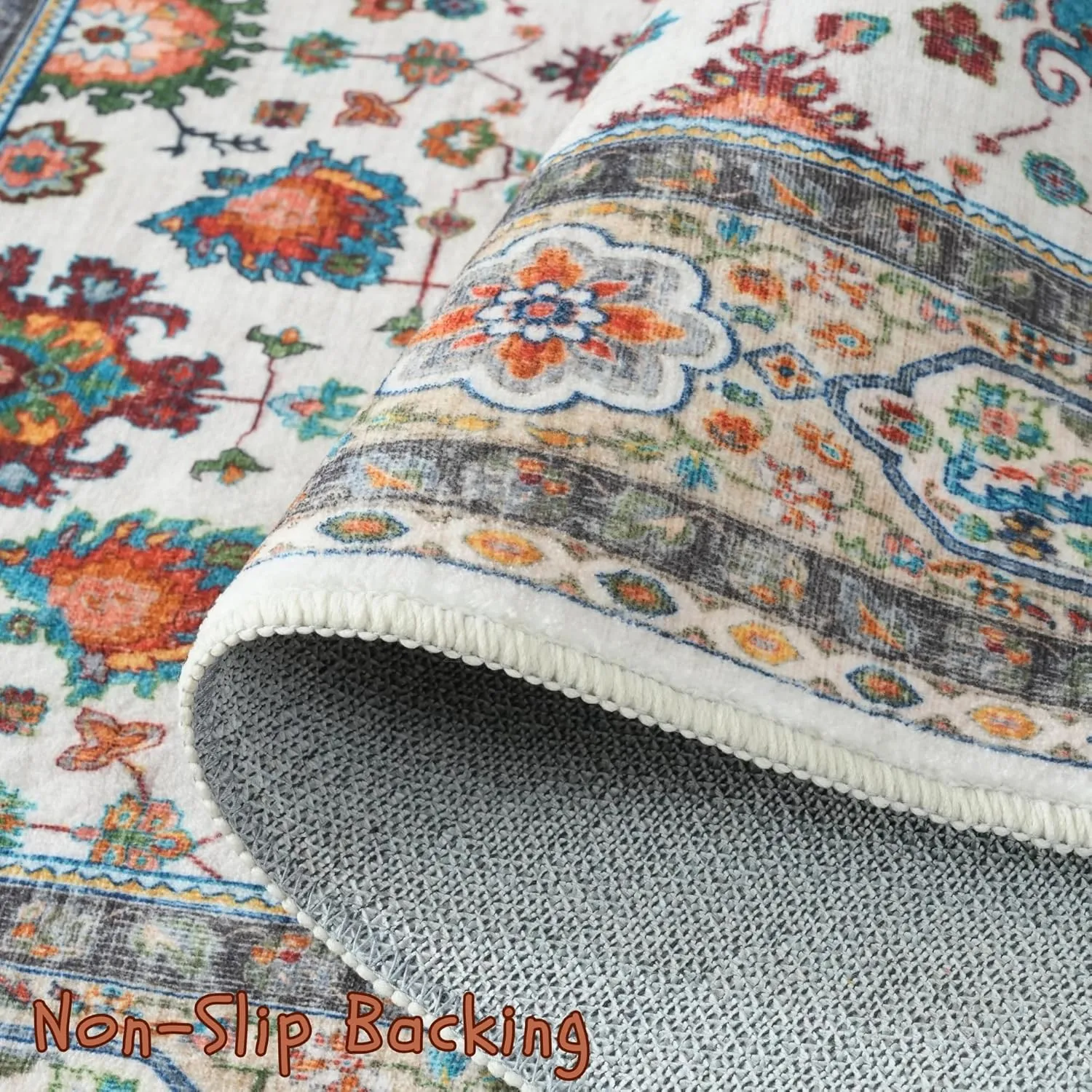 Runner Rug for Hallways Kitchen Rug Non Slip 2'6''x8' Washable Rugs with Rubber Backing Soft Carpet for Hallways, Kitchen, Laundry, Bedroom, Bathroom (Colorful)