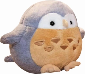 Ryttir 17.7 Inch Chubby Big Owl Stuffed Animal, Adventure Stuffed Owls Toy, Brave Boy's and Girl's Room Decor, Funny Gift for Kids and Women