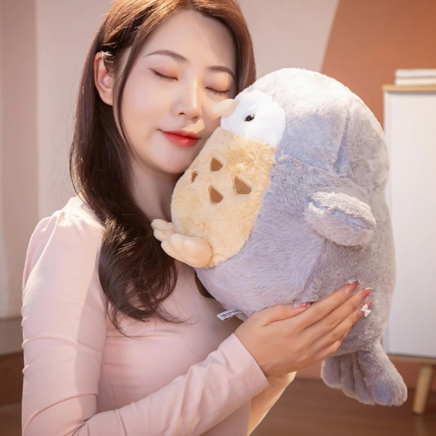 Ryttir 17.7 Inch Chubby Big Owl Stuffed Animal, Adventure Stuffed Owls Toy, Brave Boy's and Girl's Room Decor, Funny Gift for Kids and Women