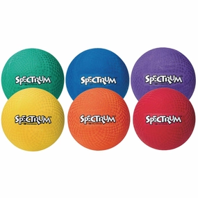 S&S Worldwide Spectrum™ Playground Balls, 8-1/2" - Set of 6 Bright Colors, Durable Rubber for Action-Packed Fun!
