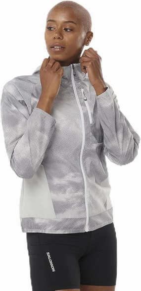 Salomon Women's Bonatti Cross Full Zip Wind Jacket for Trail Running