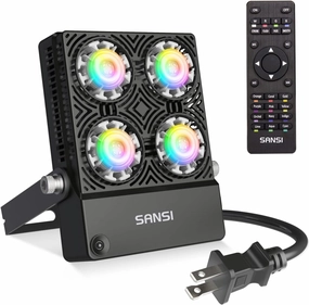 SANSI Super Bright Led Flood Light 200W Equivalent, RGBW Outdoor Color Christmas Changing Led Lights,30W,16 Colors 4 Modes,Dimmable,Patented Tech for Energy Saving,Yard Party Stage Landscape