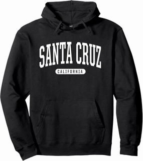 Santa Cruz Hoodie Sweatshirt College University Style CA USA Pullover Hoodie