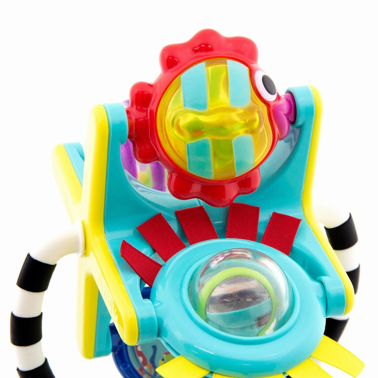 Sassy Fishy Fascination Station 2-in-1 Suction Cup High Chair Toy, Developmental Tray Toy for Early Learning, Ages 6  Months