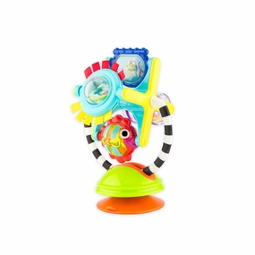 Sassy Fishy Fascination Station 2-in-1 Suction Cup High Chair Toy, Developmental Tray Toy for Early Learning, Ages 6  Months