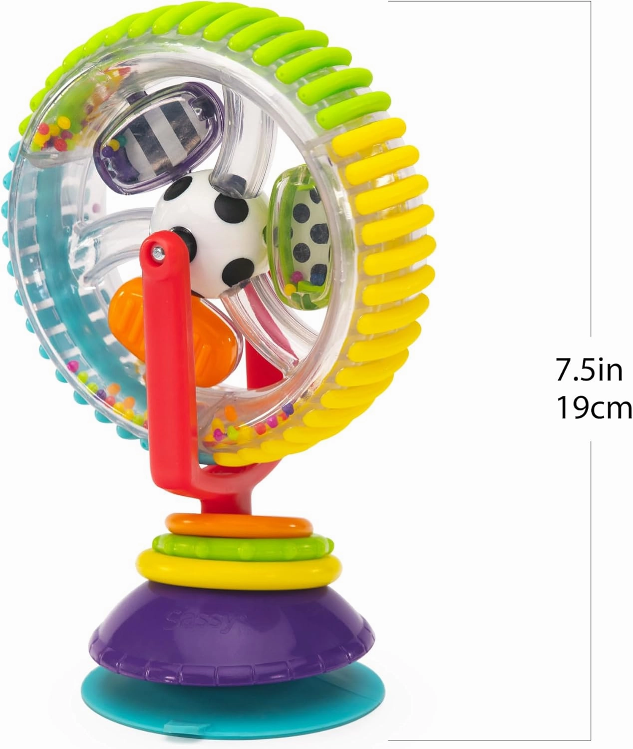 Sassy Wonder Wheel Spinning High Chair Tray Toy, Age 6  Months