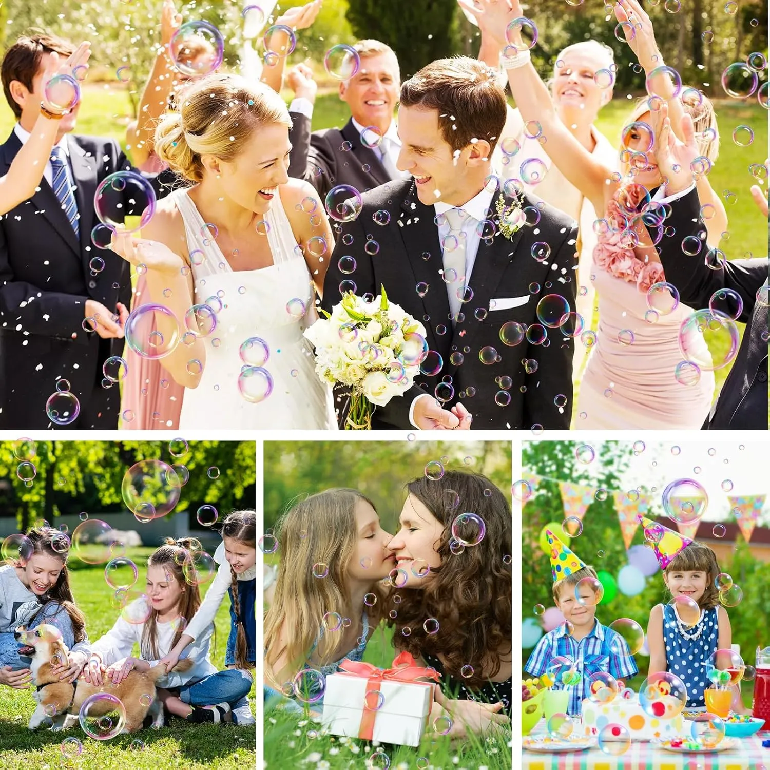 Saxophone Bubble Machine, Automatic Bubble Blower for Kids 10000 Bubbles Per Minute with Detachable Lanyard/2 Bubble Solution, Portable Outdoor Bubble Maker Bubble Toy for Wedding Party