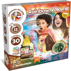 Science4you Rainbow Volcano Toy for Kids - Volcano Kit for Kids, Rainbow Lab   12 Science Experiments for Kids, Stem Science Toys, Games, Science Gifts for 8  Year Old Boys and Girls