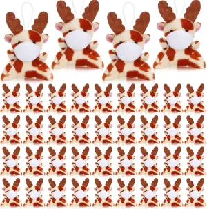 Shappy 50 Pcs Mini Animal Plush Toys Small Stuffed Animals Bulk Cute Tiny Plushies Keychains for Gift Party Carnival Prize(Giraffe)