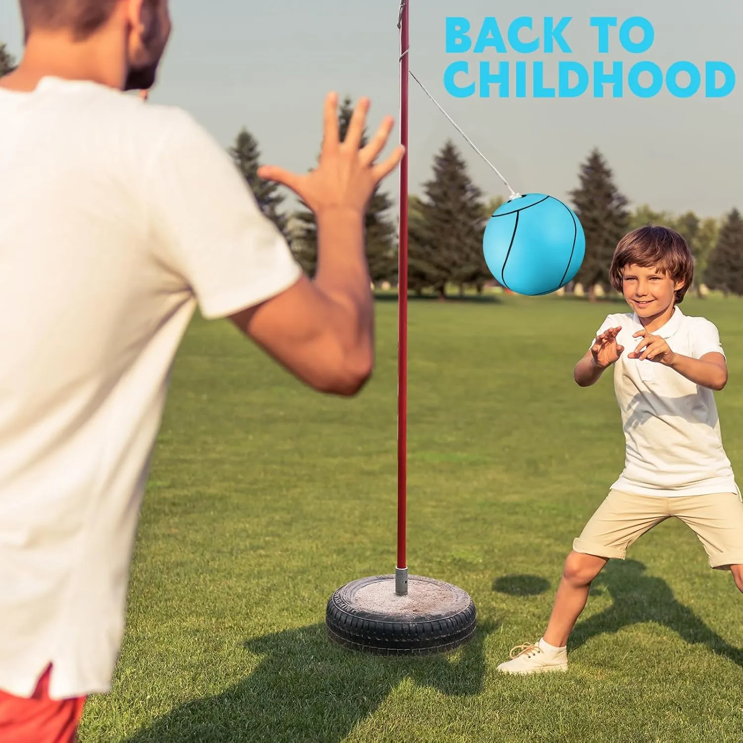 Shappy Soft Tetherball Ball and Rope Rubber Game Set Replacement Tetherball Equipment with Durable Attached Rope for Kids Adults Indoor Outdoor Backyard Yard Beach Play