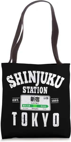 Shinjuku Station Yamanote Line Tokyo Japan Japanese Kanji Tote Bag