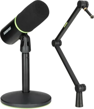 Shure MV6 USB Gaming Microphone with Adjustable Desktop Boom Stand for Streaming, Podcasting, and Recording