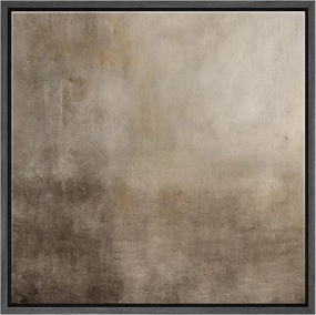 SIGNFORD Framed Canvas Print Wall Art Contemporary Abstract Neutral Tones Nature Wilderness Illustrations Rustic Zen Colorful for Living Room, Bedroom, Office - 24"x24" Black