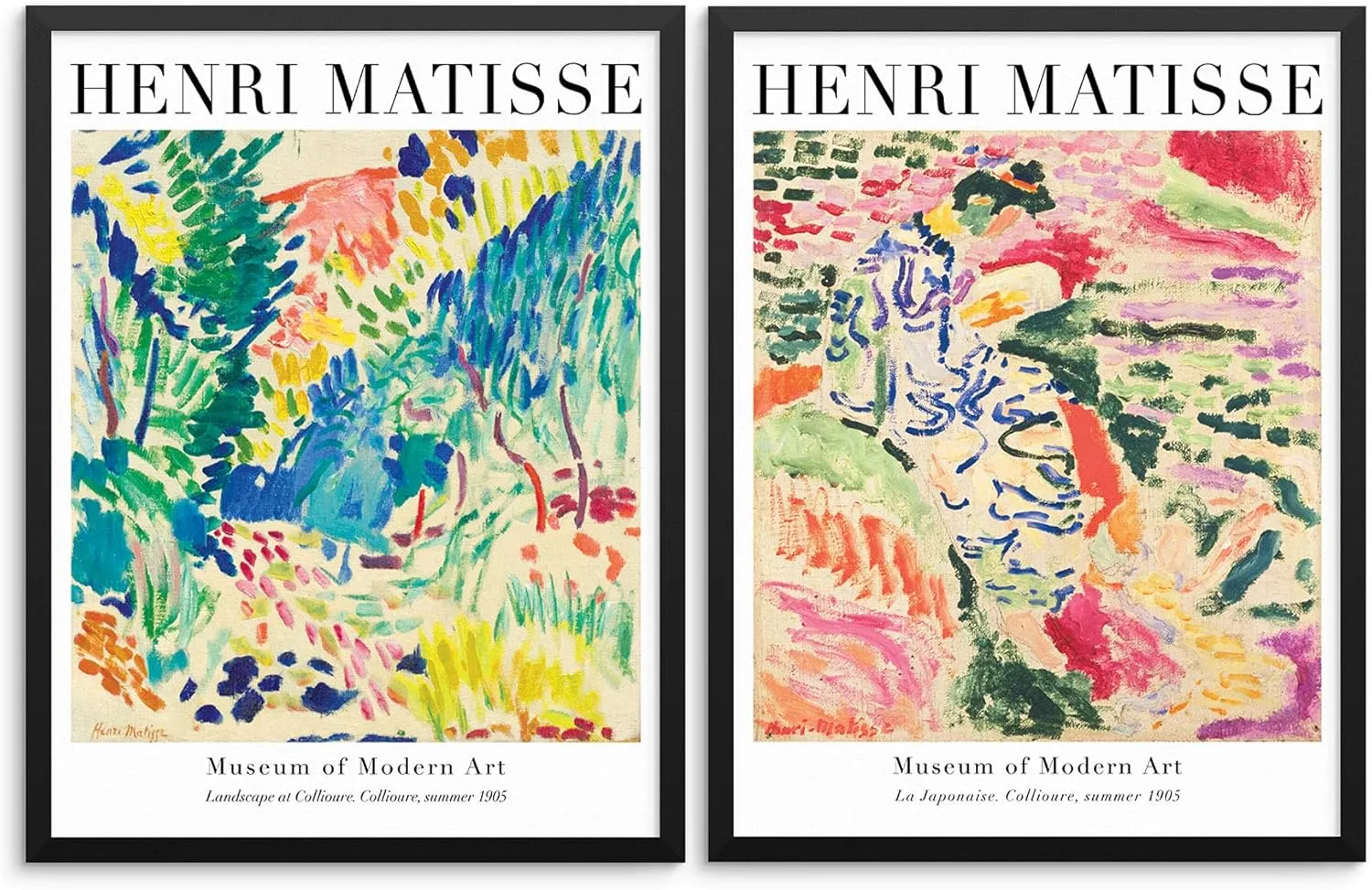 Sincerely, Not Henri Matisse Art Prints Set Gallery Exhibition Reproduction Posters 11"x14" UNFRAMED Modern Artwork for Bedroom Bathroom or Living Room Gallery Wall Decor - (OPTION 6)