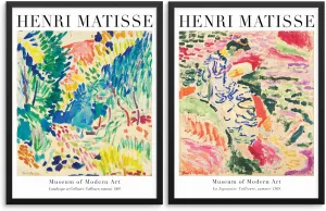 Sincerely, Not Henri Matisse Art Prints Set Gallery Exhibition Reproduction Posters 11"x14" UNFRAMED Modern Artwork for Bedroom Bathroom or Living Room Gallery Wall Decor - (OPTION 6)