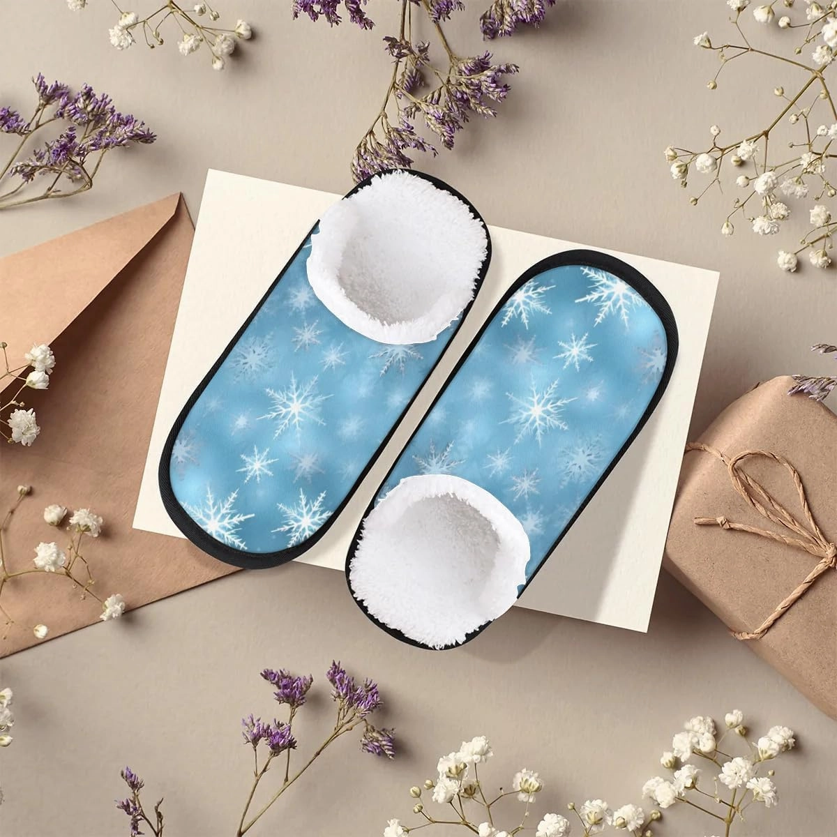 Slippers for Women Men, Soft Plush Warm Slip-On Slippers Non-Disposable Travel Slippers with Rubber Sole, Cozy Indoor Slippers Portable Spa Hotel Guest Indoor Slippers