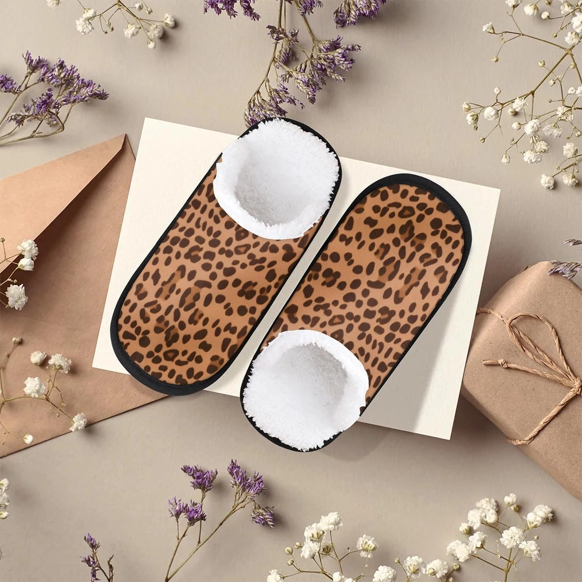 Slippers for Women Men, Soft Plush Warm Slip-On Slippers Non-Disposable Travel Slippers with Rubber Sole, Cozy Indoor Slippers Portable Spa Hotel Guest Indoor Slippers