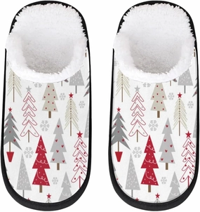 Slippers for Women Men, Soft Plush Warm Slip-On Slippers Non-Disposable Travel Slippers with Rubber Sole, Cozy Indoor Slippers Portable Spa Hotel Guest Indoor Slippers