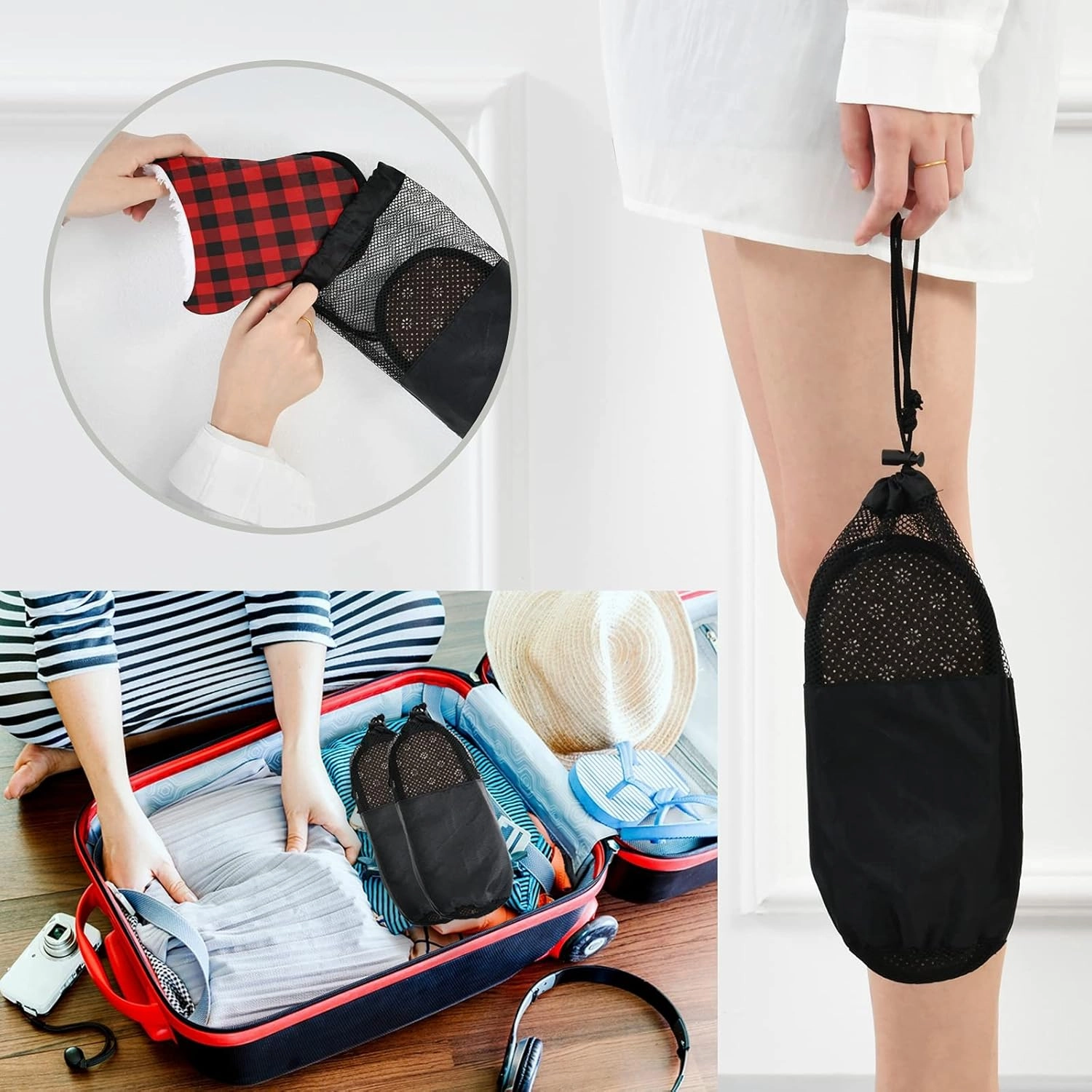 Slippers Soft Memory Foam Non-Slip Indoor House Slippers Home Shoes for Bedroom Hotel Travel Spa