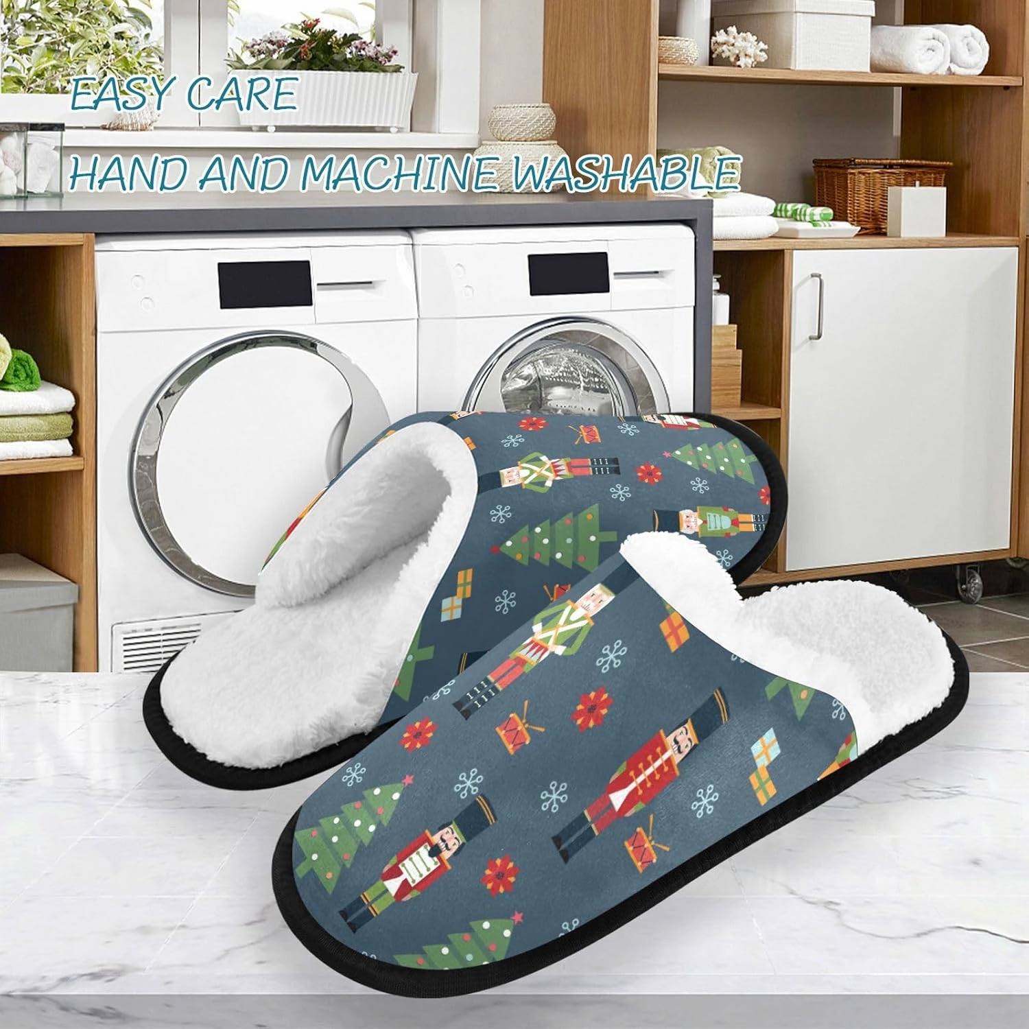 Slippers Soft Memory Foam Non-Slip Indoor House Slippers Home Shoes for Bedroom Hotel Travel Spa