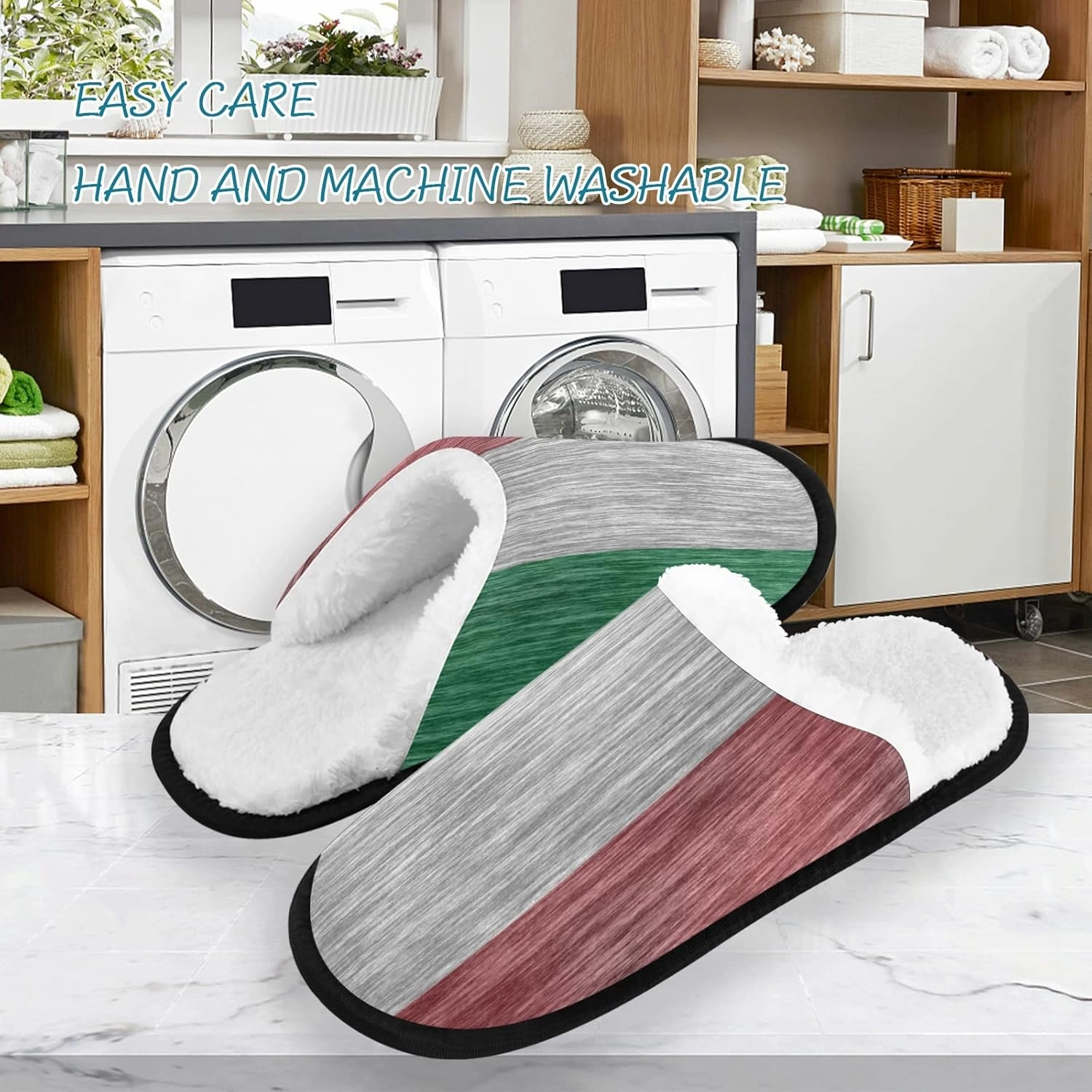 Slippers Soft Non-Slip Indoor House Slippers Home Shoes For Bedroom Hotel Travel Spa