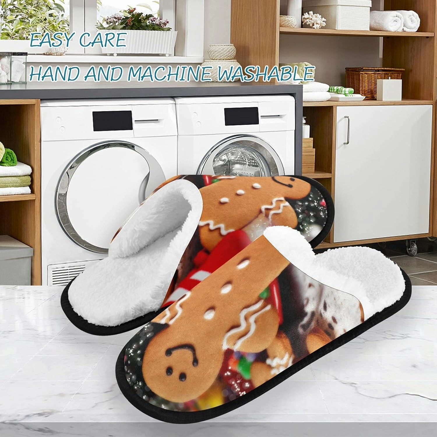 Slippers Soft Non-Slip Indoor House Slippers Home Shoes For Bedroom Hotel Travel Spa