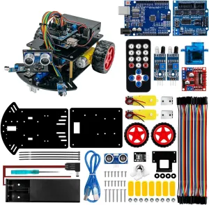 Smart Robot Car Kit,2WD Remote Control Car Compatible with Arduino IDE with Tutorail