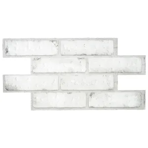 Smart Tiles Peel and Stick 2-Sheet 21 x 11 Backsplash - Brik Sidney|Dosseret Smart Tiles peler et coller 21 x 11, 2 feuilles - Brik Sidney