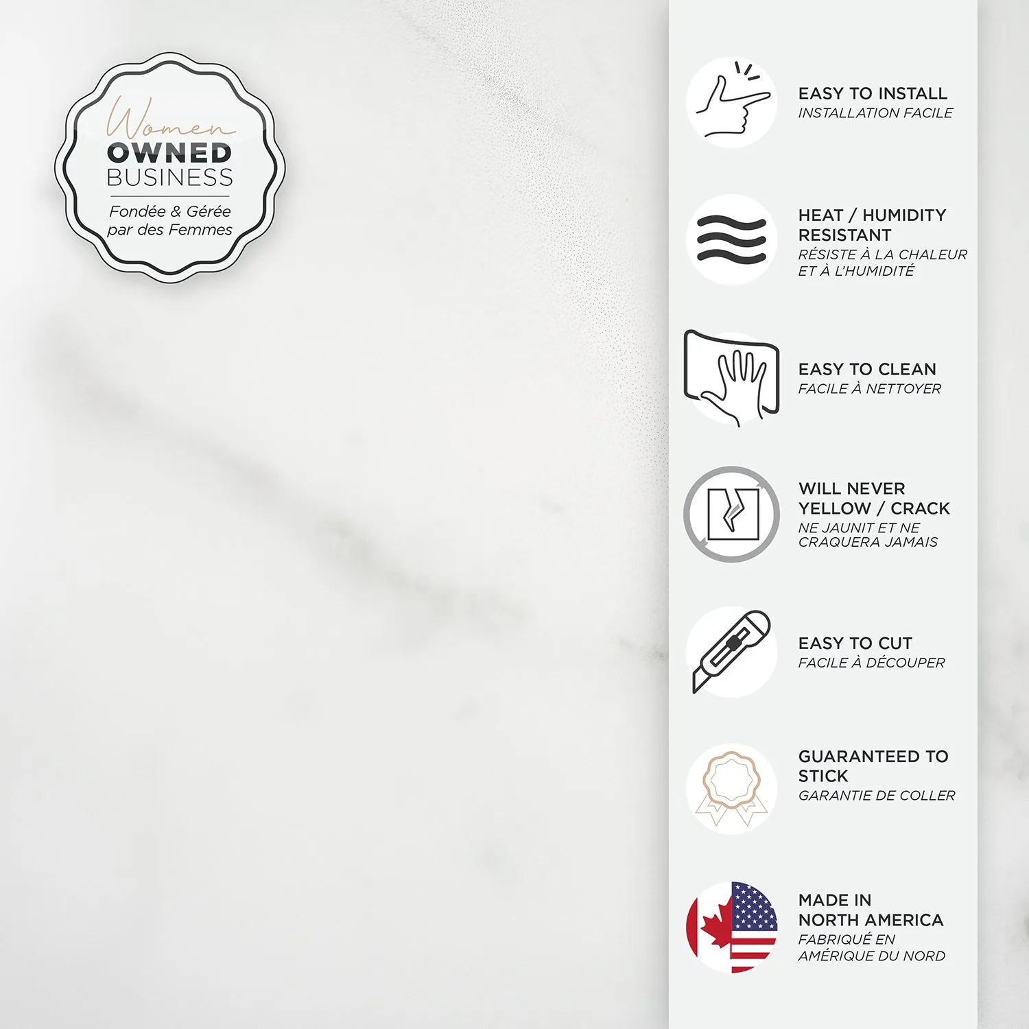 Smart Tiles Peel and Stick 2-Sheet 23 x 12 Backsplash - Blok Carrera|Dosseret Smart Tiles peler et coller 23 x 12, 2 feuilles - Blok Carrera