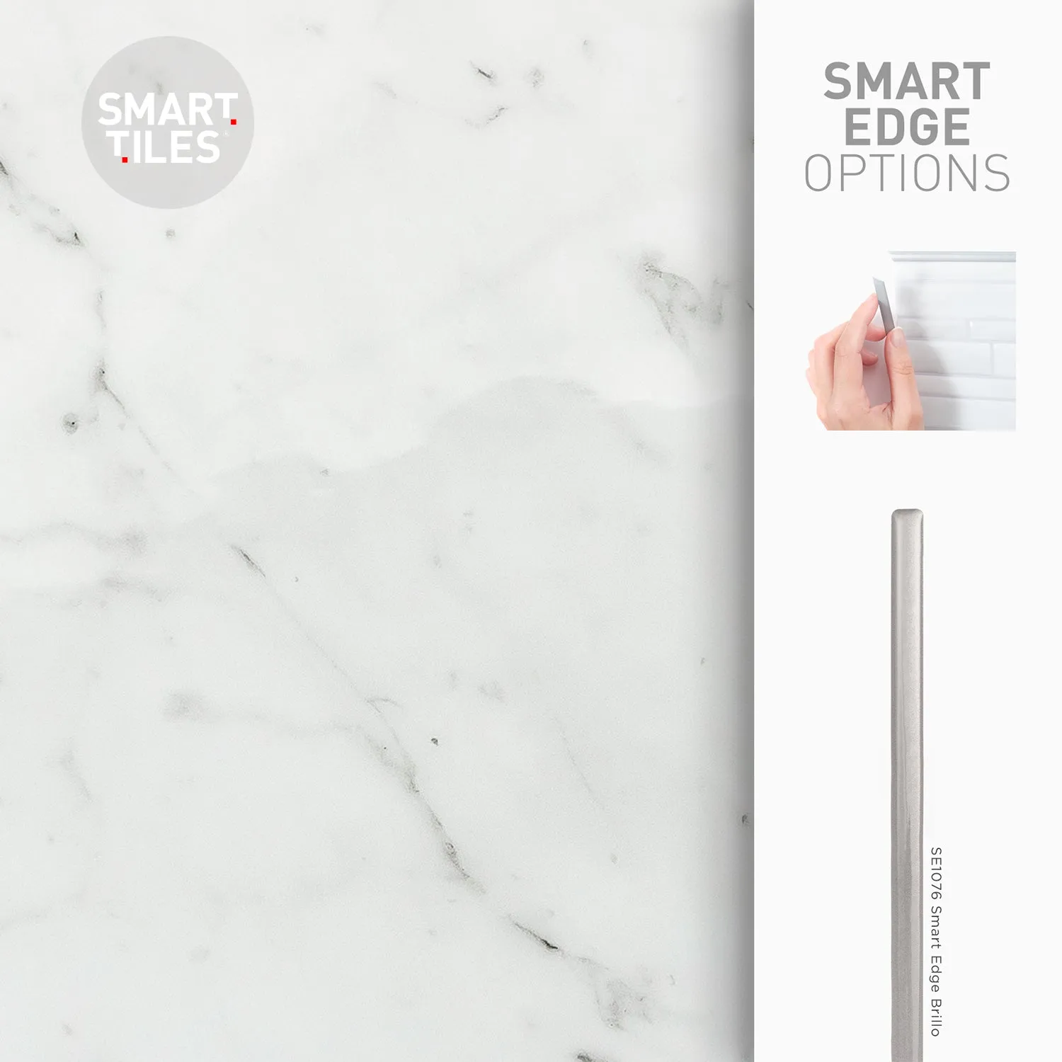 Smart Tiles Peel and Stick 2-Sheet 23 x 12 Backsplash - Blok Carrera|Dosseret Smart Tiles peler et coller 23 x 12, 2 feuilles - Blok Carrera