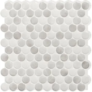 Smart Tiles Peel and Stick 4-Sheet 9 x 9 Backsplash - Penny Roccia|Dosseret Smart Tiles peler et coller 9 x 9, 4 feuilles - Penny Roccia