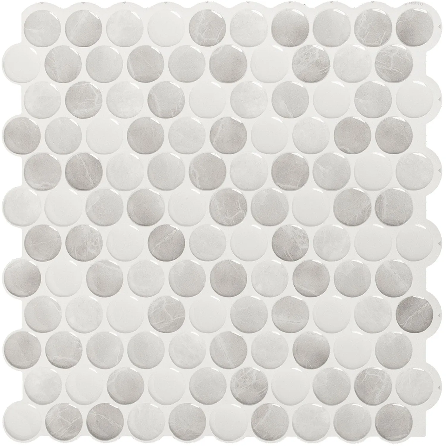 Smart Tiles Peel and Stick 4-Sheet 9 x 9 Backsplash - Penny Roccia|Dosseret Smart Tiles peler et coller 9 x 9, 4 feuilles - Penny Roccia