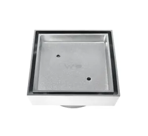 Smart Tiles Waste 114 Solid Square Brass Chrome