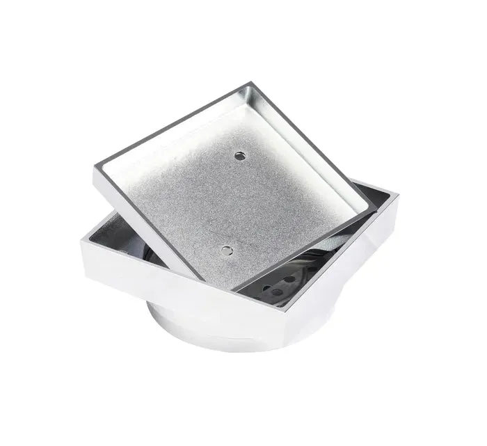 Smart Tiles Waste 114 Solid Square Brass Chrome