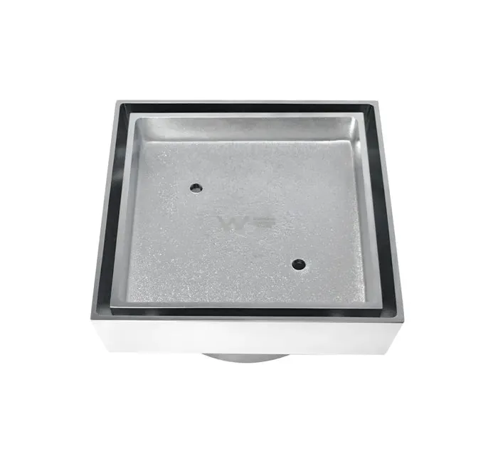 Smart Tiles Waste 114 Solid Square Brass Chrome