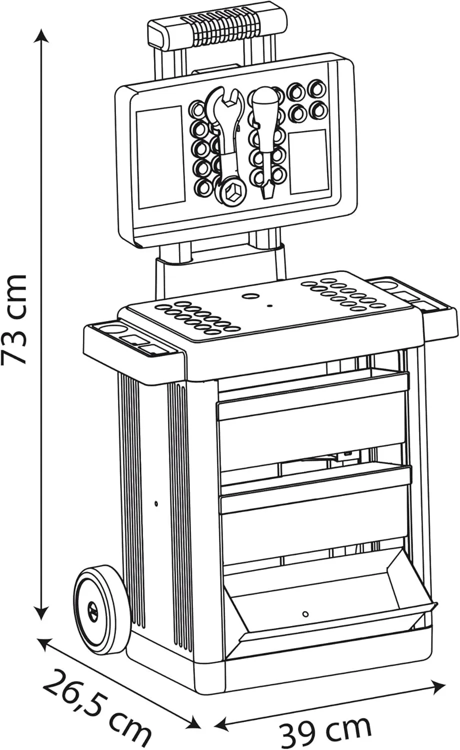 Smoby Spidey Work Bench with Tools, 2 Drawers Storage, Toys for Boys & Girls, Ages 3 and Up
