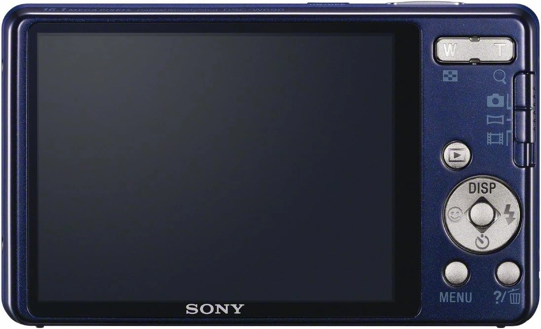 Sony Cyber-shot DSC-W690 16.1 MP Digital Camera with 10x Optical Zoom and 3.0-inch LCD (Blue) (2012 Model)