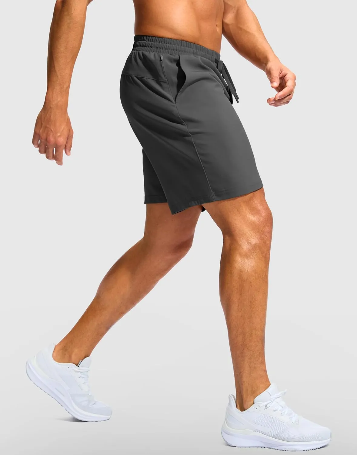Soothfeel Men's Athletic Running Shorts with Zipper Pocket 5 Inch /7 Inch Quick Dry Tennis Gym Workout Shorts for Men