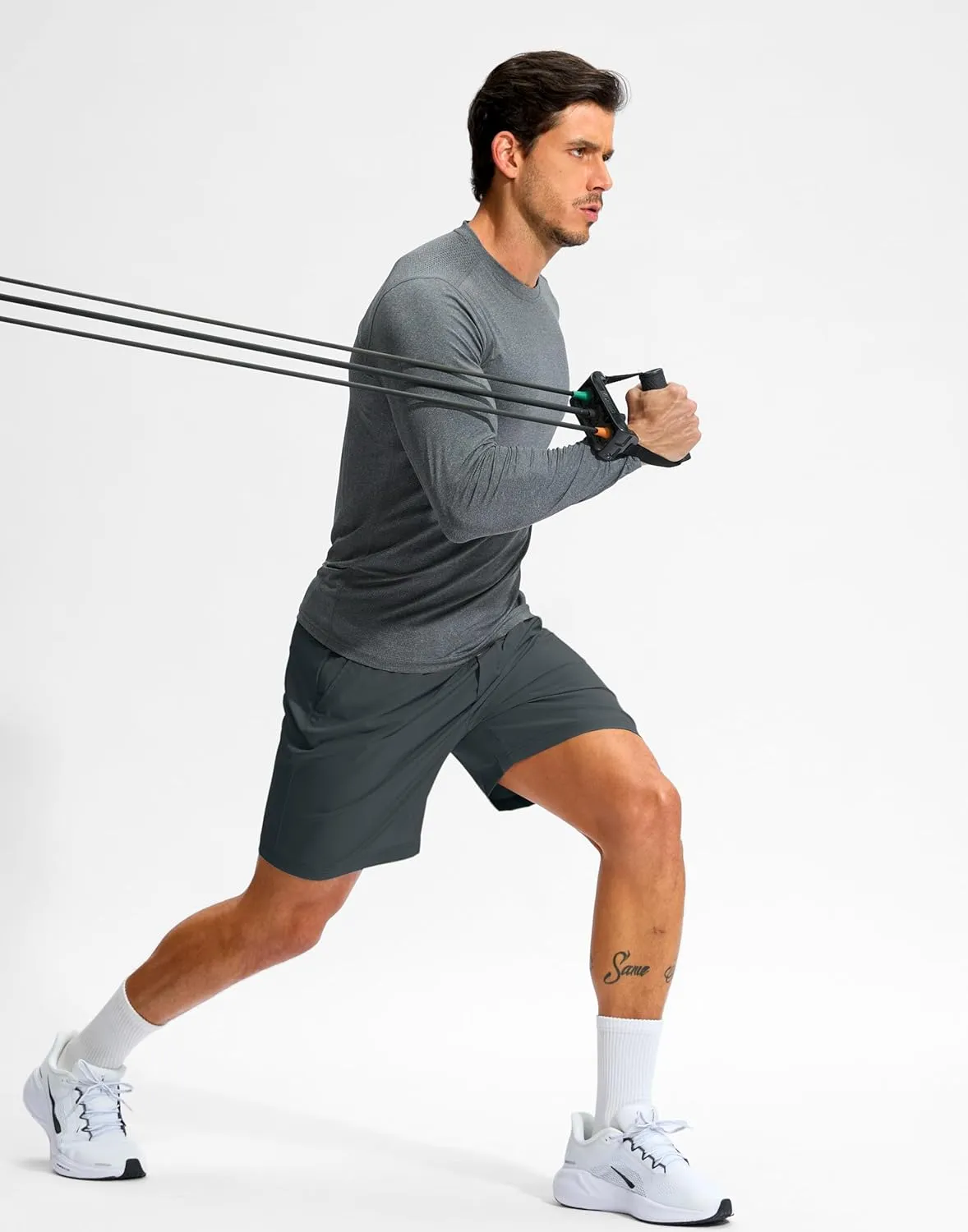 Soothfeel Men's Athletic Workout Shorts with Zipper Pocket 5"/7" Running Gym Shorts for Men Lightweight Quick Dry Tennis