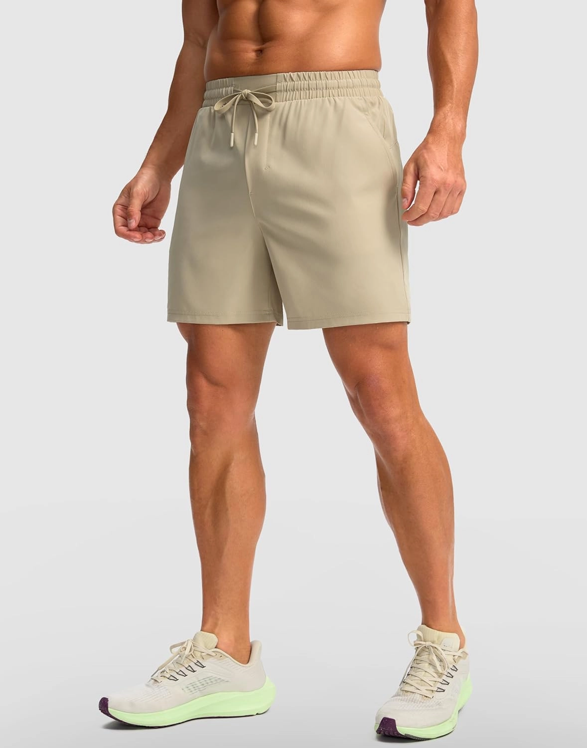 Soothfeel Men's Athletic Running Shorts with Zipper Pocket 5 Inch /7 Inch Quick Dry Tennis Gym Workout Shorts for Men