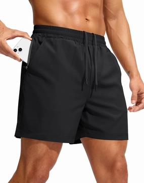 Soothfeel Men's Athletic Workout Shorts with Zipper Pocket 5"/7" Running Gym Shorts for Men Lightweight Quick Dry Tennis