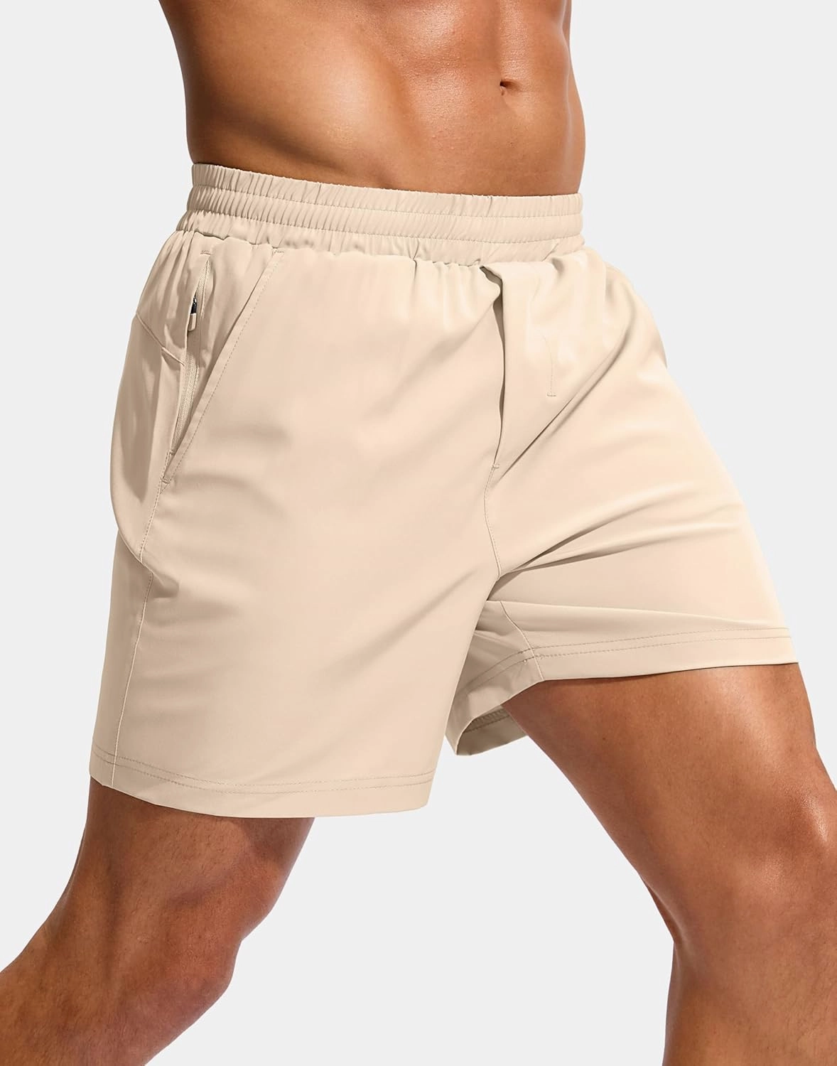 Soothfeel Men's Athletic Workout Shorts with Zipper Pocket 5"/7" Running Gym Shorts for Men Lightweight Quick Dry Tennis