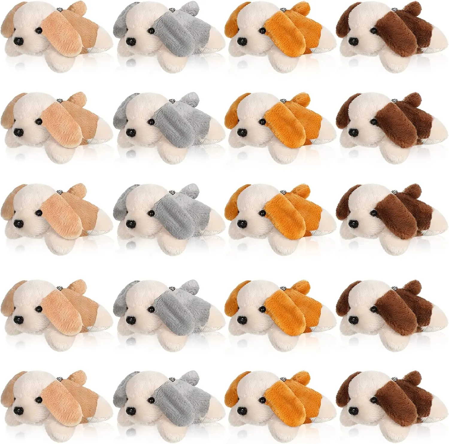 Sosation 20 Pcs Mini Puppy Plush Stuffed Bulk Graduation Party Favor Gift Dog Toy Soft Plush Dog Party Favor for Kids Student Goodie Bag Fillers Baby Shower Birthday Back to School Carnival Prize