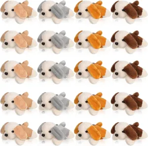 Sosation 20 Pcs Mini Puppy Plush Stuffed Bulk Graduation Party Favor Gift Dog Toy Soft Plush Dog Party Favor for Kids Student Goodie Bag Fillers Baby Shower Birthday Back to School Carnival Prize